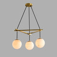 Load image into Gallery viewer, Alabaster Modern Round Ball Chandelier