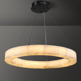 Load image into Gallery viewer, Alabaster Ring Chandelier 30"