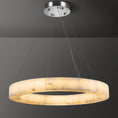 Load image into Gallery viewer, Alabaster Ring Chandelier 30"