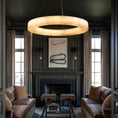 Load image into Gallery viewer, Alabaster Ring Chandelier 30"