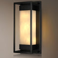 Load image into Gallery viewer, Alabaster Square Shaped Wall Sconce 15.7"