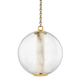 Load image into Gallery viewer, Alabaster Tube Glass Globe Pendant