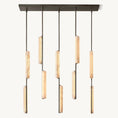 Load image into Gallery viewer, Audubo Alabaster Linear Chandelier 54"