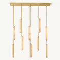 Load image into Gallery viewer, Audubo Alabaster Linear Chandelier 54"