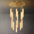 Load image into Gallery viewer, Audubo Alabaster Round Chandelier 40"