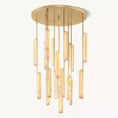 Load image into Gallery viewer, Audubo Alabaster Round Chandelier 40"