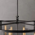 Gallery viewerに画像を読み込む, Beckmer Glass Lantern Modern Round Chandelier 33"