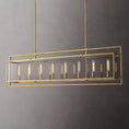Load image into Gallery viewer, Beckmer Glass Lantern Rectangular Chandelier 72"