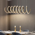 Load image into Gallery viewer, Besey Modern Spiral Crystal Chandelier