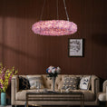 Load image into Gallery viewer, Besey Purple Crystal Round Luxury Chandelier