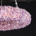 Load image into Gallery viewer, Besey Purple Crystal Round Luxury Chandelier