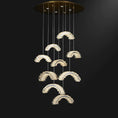 Load image into Gallery viewer, Besey Rock Crystal Crescent Chandelier
