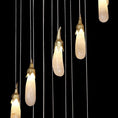 Load image into Gallery viewer, Besey Rock Crystal Eggplant Pendant Light