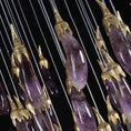 Load image into Gallery viewer, Besey Rock Crystal Eggplant Pendant Light