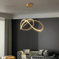 Load image into Gallery viewer, Besey Rock Crystal Möbius Ring Chandelier
