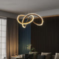 Load image into Gallery viewer, Besey Rock Crystal Möbius Ring Chandelier