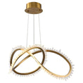 Load image into Gallery viewer, Besey Rock Crystal Möbius Ring Chandelier