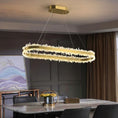Load image into Gallery viewer, Besey Rock Crystal Oval Chandelier