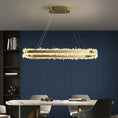 Load image into Gallery viewer, Besey Rock Crystal Oval Chandelier