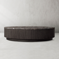 Load image into Gallery viewer, Holland Oak Wood & Stone Round Coffee Table