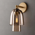 Load image into Gallery viewer, Blor Amber Glass Flute Sconce
