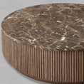 Load image into Gallery viewer, Holland Oak Wood & Stone Round Coffee Table