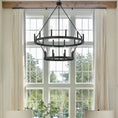 Load image into Gallery viewer, Caminoy Vintage Candelabra 2-Tier Chandelier