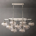 Load image into Gallery viewer, Caprice Clear Glass Linear Chandelier 54"