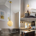 Load image into Gallery viewer, Capsule/Bilayer/Raindrop Type Alabaster Marble Modern Pendant for All Scene