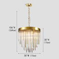 Load image into Gallery viewer, Cascade Aged 12-Light Chandelier 30"