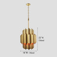 Load image into Gallery viewer, Cathedral Brass Fluted Chandelier