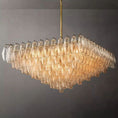 Load image into Gallery viewer, Chiala Clear Glass Square Chandelier 32"