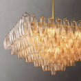 Load image into Gallery viewer, Chiala Clear Glass Square Chandelier 32"