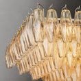 Load image into Gallery viewer, Chiala Clear Glass Tiered Rectangular Chandelier 54"