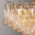 Load image into Gallery viewer, Chiala Clear Glass Tiered Rectangular Chandelier 54"