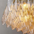 Load image into Gallery viewer, Chiala Clear Glass Tiered Rectangular Chandelier 74"