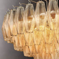 Load image into Gallery viewer, Chiala Clear Glass Tiered Round Chandelier 37"