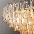 Load image into Gallery viewer, Chiala Clear Glass Tiered Round Chandelier 47"