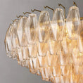 Load image into Gallery viewer, Chiala Clear Glass Tiered Round Chandelier 47"
