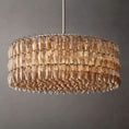 Load image into Gallery viewer, Chiala Smoke Glass Round Chandelier 47"