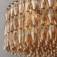 Load image into Gallery viewer, Chiala Smoke Glass Round Chandelier 47"