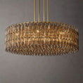 Load image into Gallery viewer, Chiala Smoke Glass Round Chandelier 62"