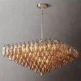 Load image into Gallery viewer, Chiala Smoke Glass Square Chandelier 32"