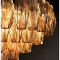 Load image into Gallery viewer, Chiala Smoke Glass Square Chandelier 32"
