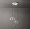 Load image into Gallery viewer, Clear Globe Mobile Cluster Chandelier 28"