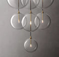 Load image into Gallery viewer, Clear Globe Mobile Cluster Chandelier 44"
