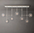 Load image into Gallery viewer, Clear Globe Mobile Linear Chandelier 60"