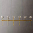 Load image into Gallery viewer, Crystal Ball Double Linear Chandelier 60"