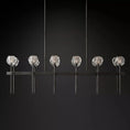 Load image into Gallery viewer, Crystal Ball Double Linear Chandelier 60"