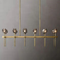 Load image into Gallery viewer, Crystal Ball Double Linear Chandelier 60"